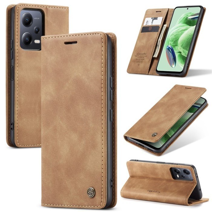 Xiaomi Poco X5 - Redmi Note 12 Pro 5g LEATHER FLIP WALLET CASE DOMPET MAGNETIC COVER CASEME