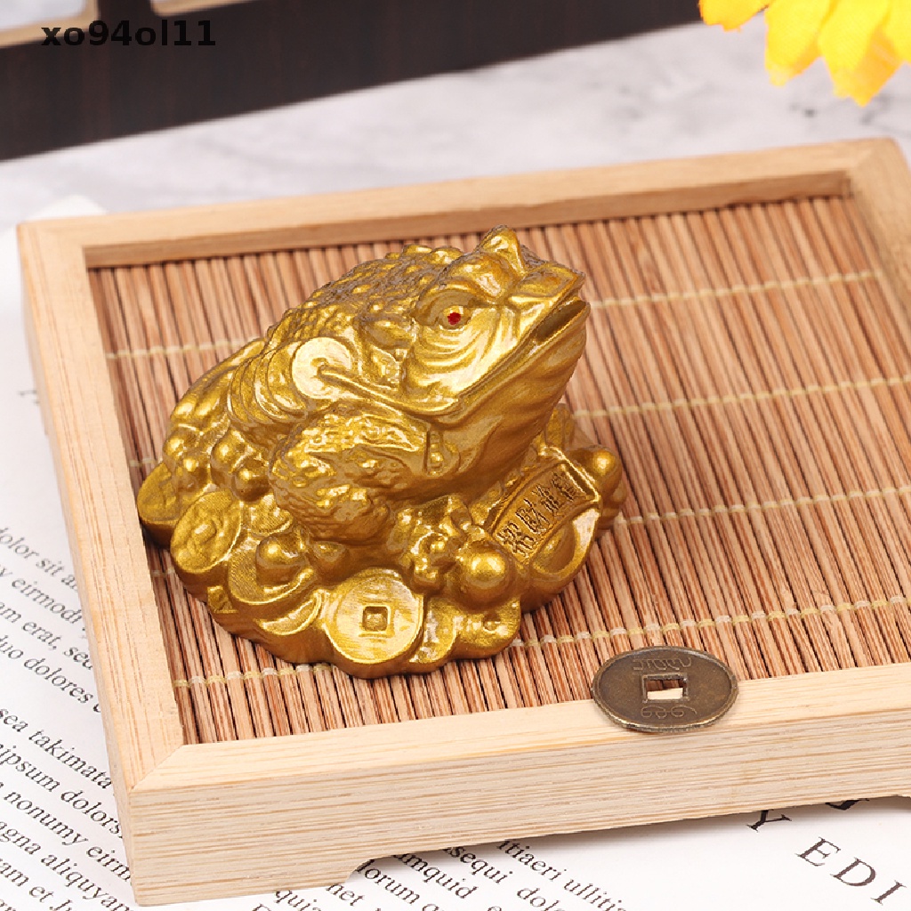 Xo Wealth Golden Frog Kodok Koin Rejeki Cina Kodok Feng Shui Kodok Ornamen Keberuntungan OL