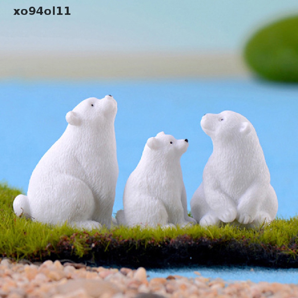 Xo polar bear Mini Miniatur Peri Taman Ornamen Dekorasi Pot Craft Aksesoris OL