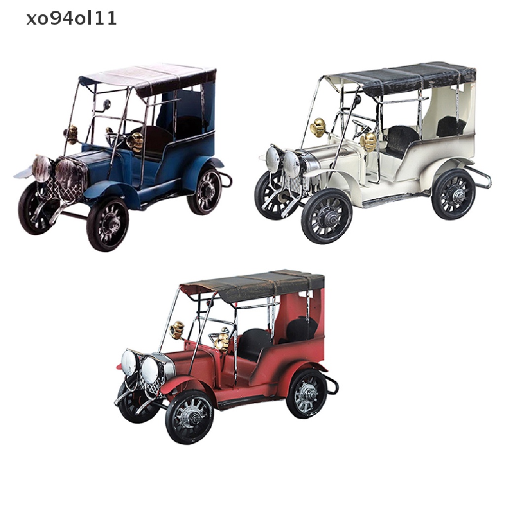 Xo Vintage Iron Art Old Model Mobil Craft Desktop Ornamen Koleksi Mainan Anak Hadiah OL
