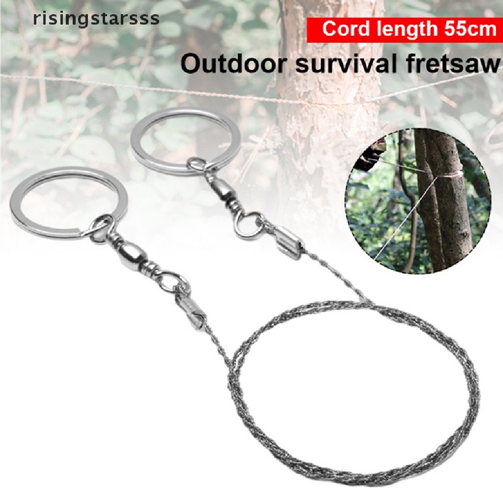 Rsid Span-new Wire Saw Gergaji Saku Gergaji Survival Darurat Ringan Tahan Lama Dengan Pegangan Yang Dapat Diputar Camping Hiking Hung Peralatan Jelly