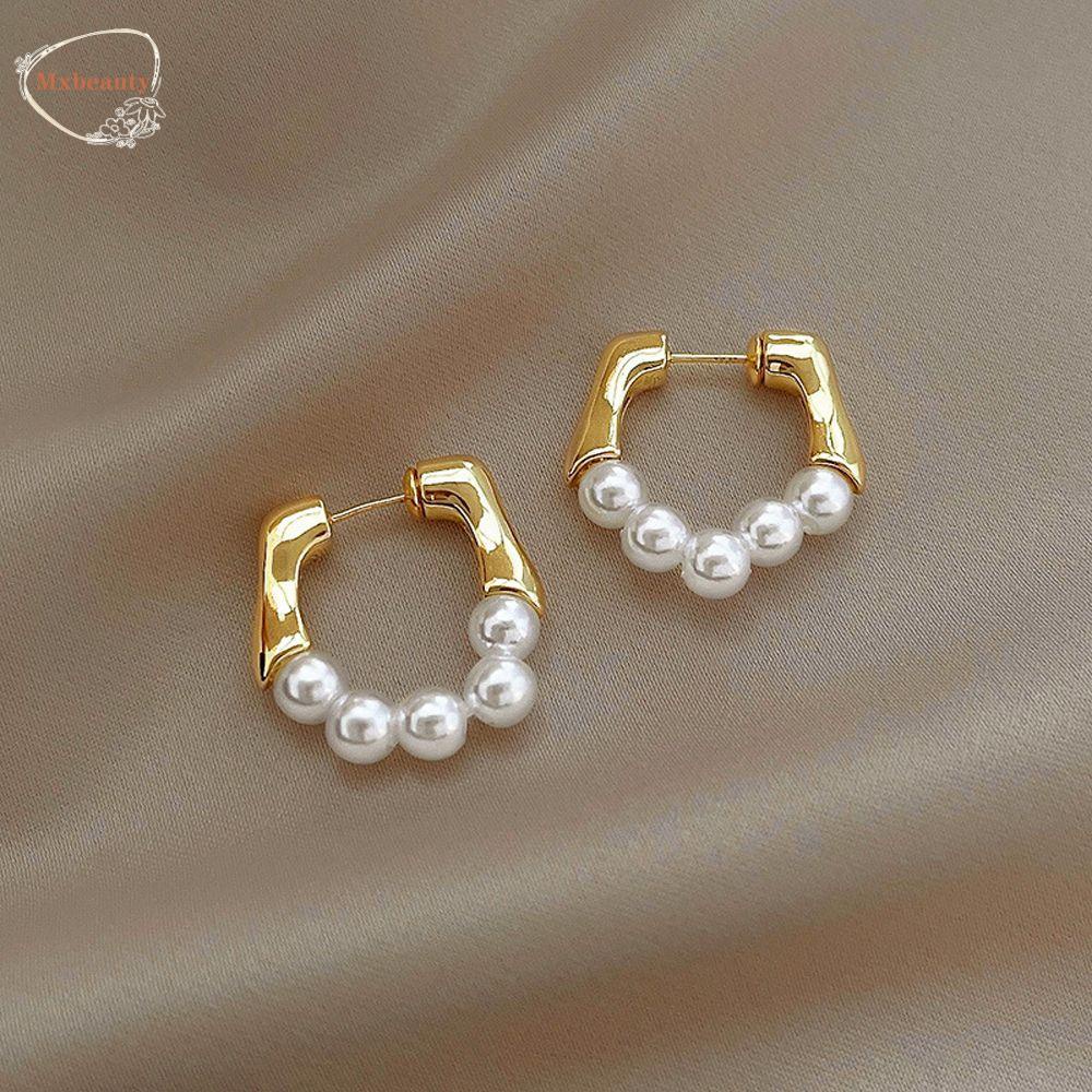 Mxbeauty Menjuntai Anting Menawan Retro Mutiara Musim Panas Aksesori Alloy Lady Wanita Ear Buckle