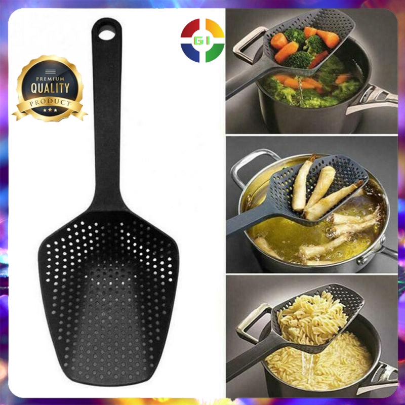 Spatula Alat Masak Goreng Dapur Fry Food Mesh Strainer Black