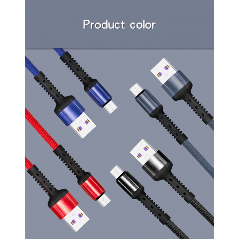 Kabel Fast Charging Kabel Data Braided TYPE-C Kabel Cas Telepon Baja USB Micro USB TYPE-C Kabel Data Untuk iPhone Android