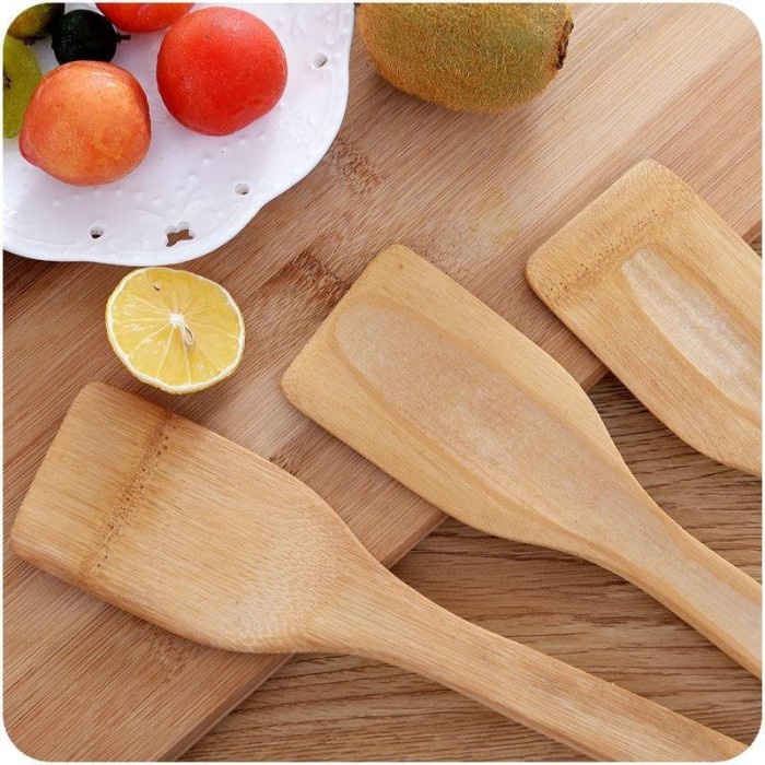 UNNISO - Spatula Masak Kayu / Sendok Rata Kayu / Sendok Masak Kayu