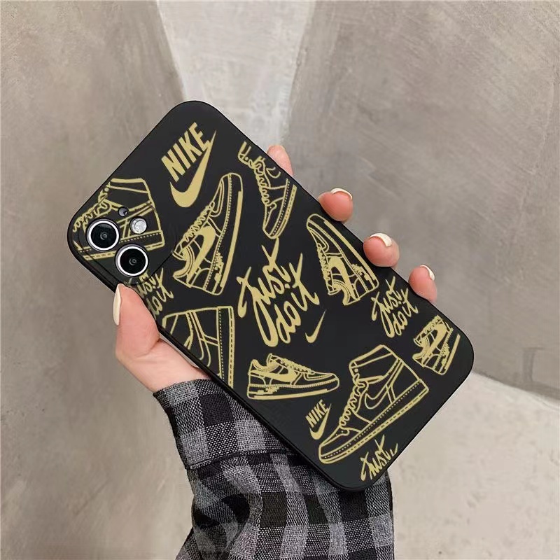 IPHONE Chaopai Silikon Cair Graffiti Nk Casing Untuk Iphone14 13 12 11 Pro MAX X XS MAX XR 78 Plus Merek Bingkai Pola Shockproof Lembut Ponsel Cover Pelindung Lensa Kamera Case Shell