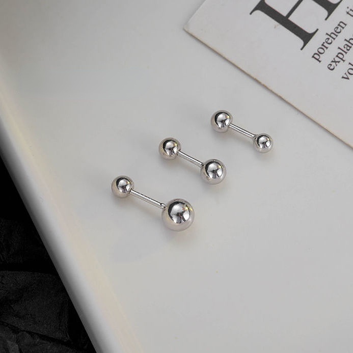 Baja Titanium Sekrup Pengencang Gesper Pejantan Anting Perempuan Berlapis Emas Telinga Tulang Stud Tidur Tidak Perlu Dilepas Anting-Anting Ear Bar