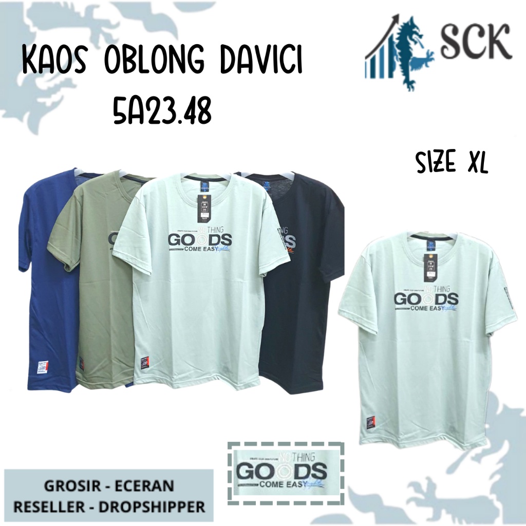 Kaos Distro Davici Polos (XL) Motif Dewasa Keren / Oblong Pria Katun / Pakaian Casual - sckmenwear GROSIR