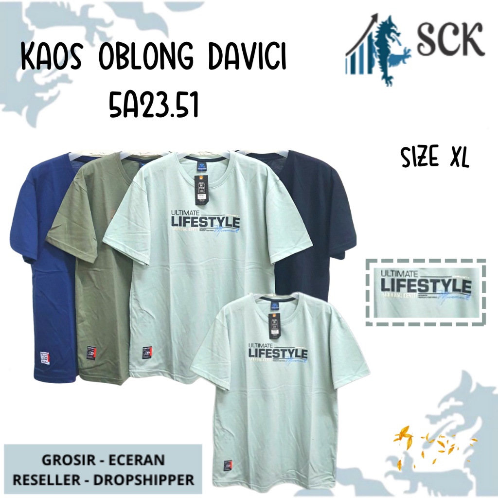 Kaos Distro Davici Polos (XL) Motif Dewasa Keren / Oblong Pria Katun / Pakaian Casual - sckmenwear GROSIR