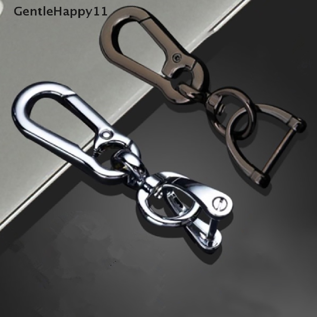 Gentlehappy Gantungan Kunci Mobil Klasik Stainless Steel Keychain Waist Belt Klip Gesper Anti Hilang id