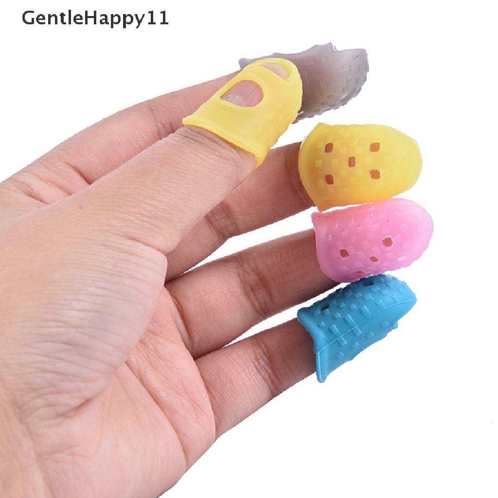 Gentlehappy 10PCS Finger Sleeve Silicone Glove AntiSlip Pelindung Jari Aksesoris Gitar id