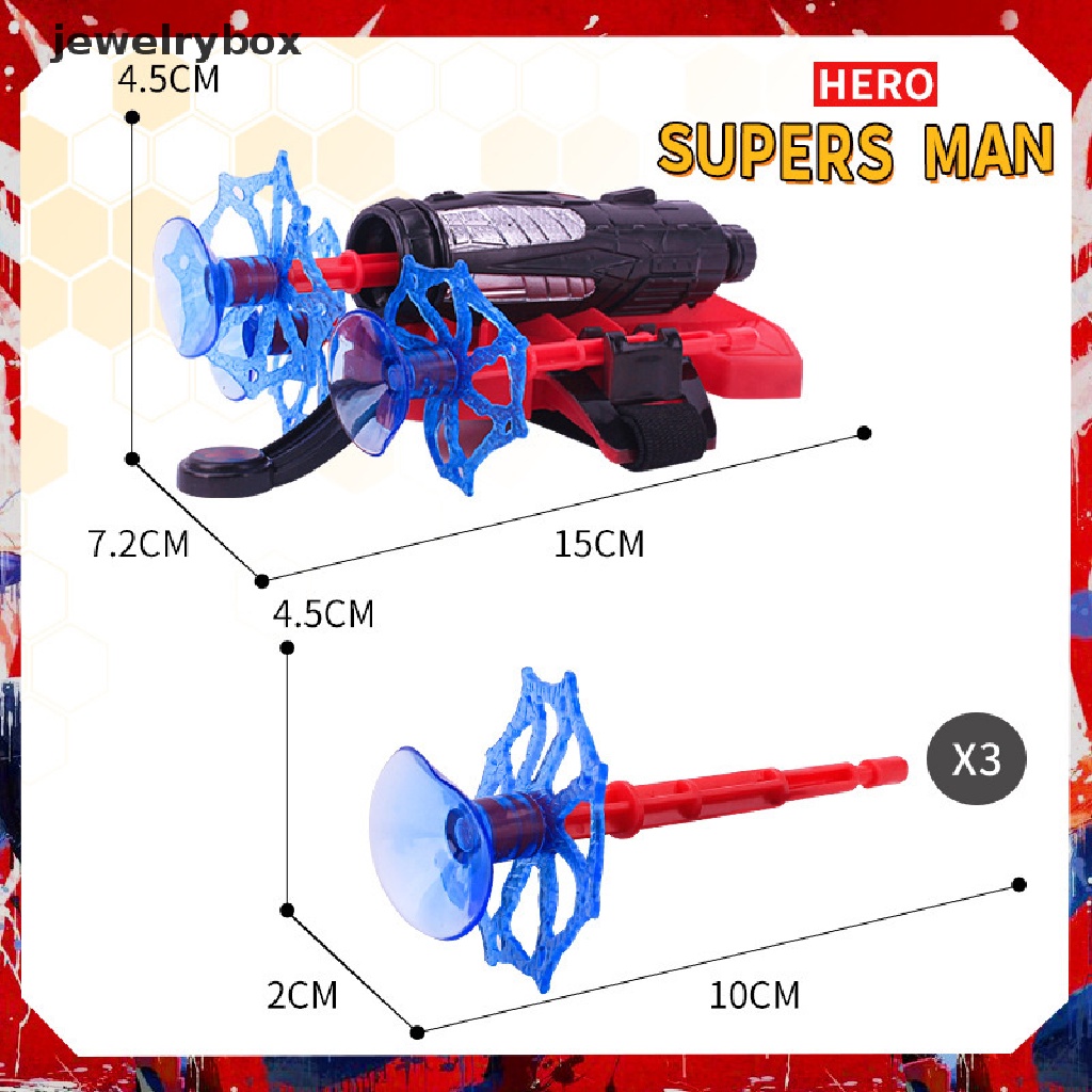 [jewelrybox] New Mainan Spider Man Plastik Cosplay Spiderman Set Peluncur Sarung Tangan Mainan Lucu Butik