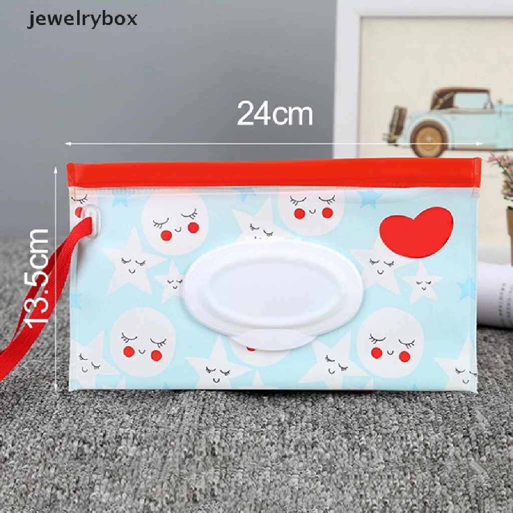 [jewelrybox] Peva Baby Wet Wipe Pouch Wipes Holder Case Flip Cover Reusable Kantong Lap Basah Butik