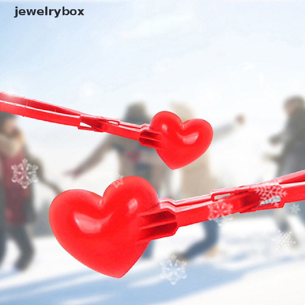 [jewelrybox] Berbentuk Hati Snowball Maker Klip Musim Dingin Bola Pasir Cetakan Penjepit Mainan Luar Ruangan Anak-Anak Butik