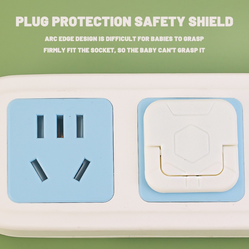 2per3lubang Anak Listrik Shock-proof ABS Penutup Pelindung Soket Dengan Pegangan/Pengaman Insulasi Pengaman Colokan Listrik Praktis Nyaman