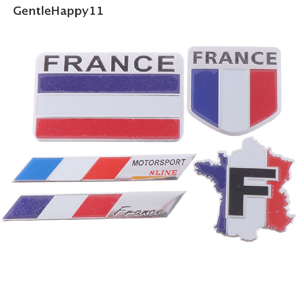 Gentlehappy 1Pc Bendera Prancis o emblem alloy badge Mobil Motor decor ers id