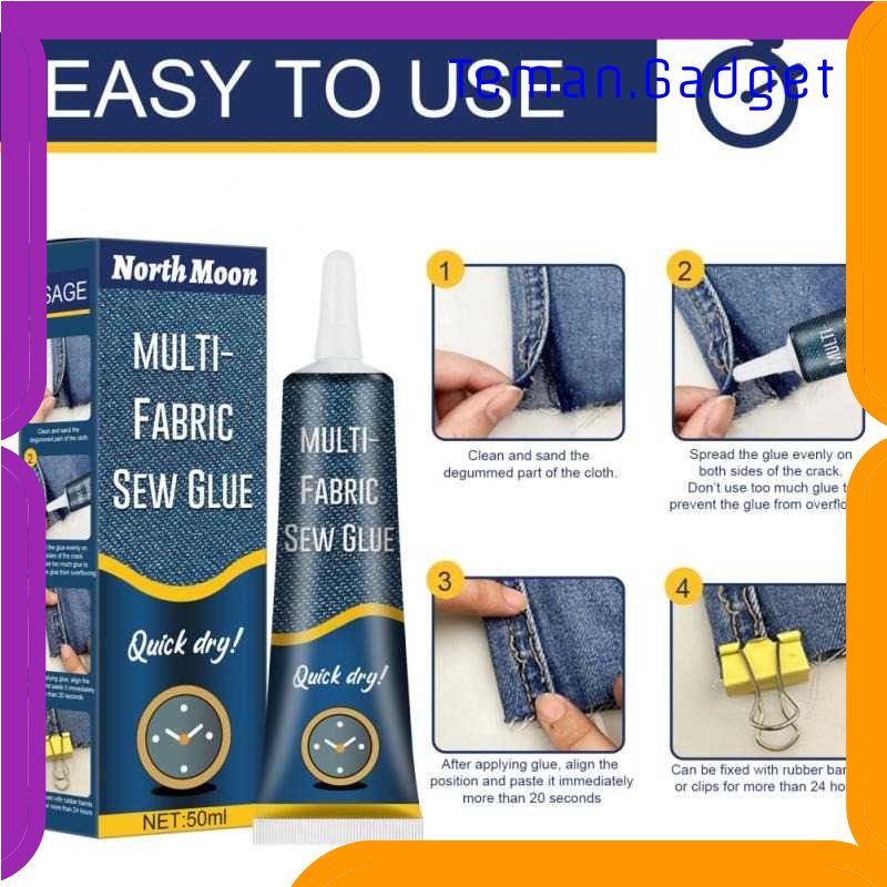 TG - ATK NorthMoon Cairan Liquid Lem Perekat Kain Kulit Sew Glue 50ml - N256