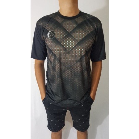 Baju Olahraga Badminton Voli Premium Laki Pria Original Dryfit Adem - Hitam, M