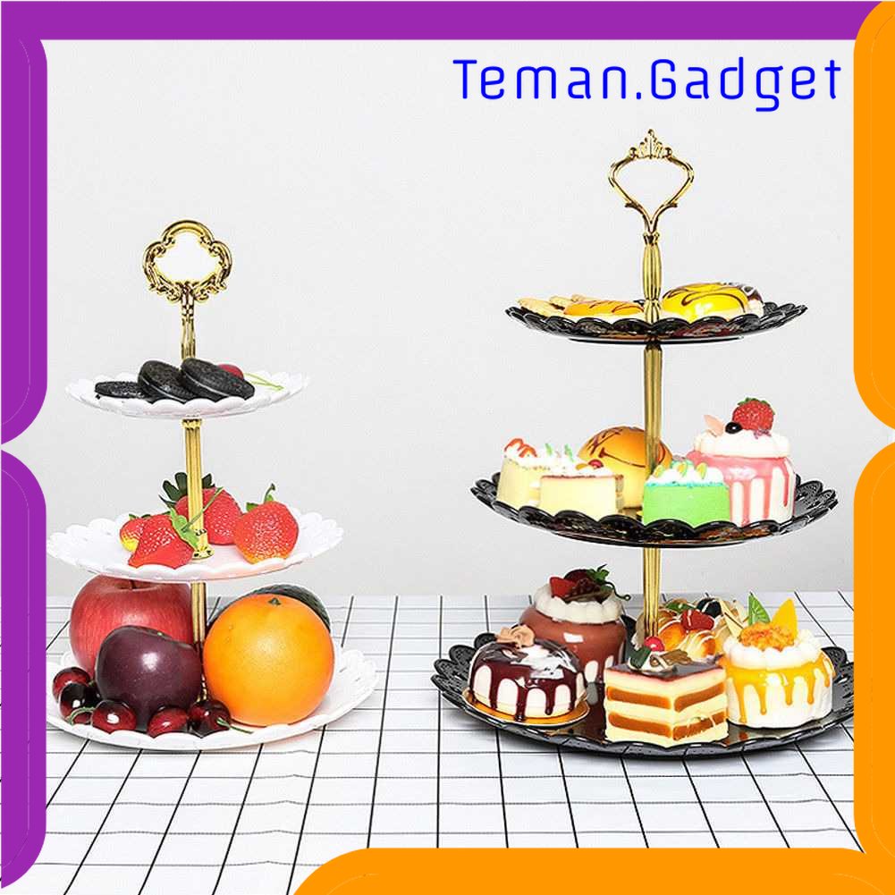 TG - DPR One Two Cups Rak Makan Kue Buah Cake Plate Stand Display - CF431