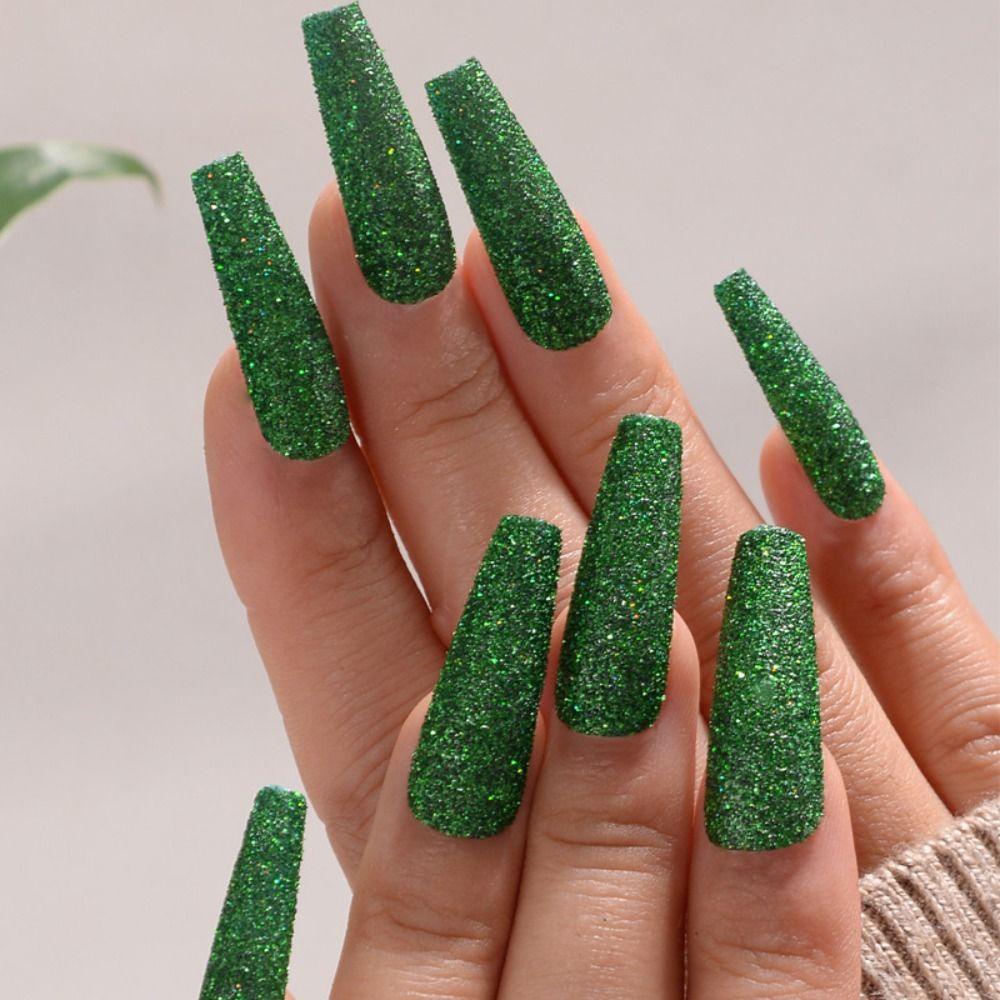 Needway Tambalan Kuku Panjang Fashion Elegent Dilepas Buatan Ultra-Tipis Tekan Pada Tips Kuku Penuh Penutup Nail Art Tips