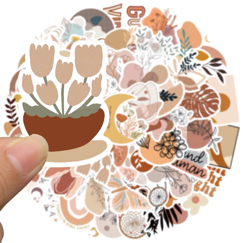 50pcs/pack Bohemian Art Stiker Koper Case Laptop Gitar Tahan Air Graffiti Stickers