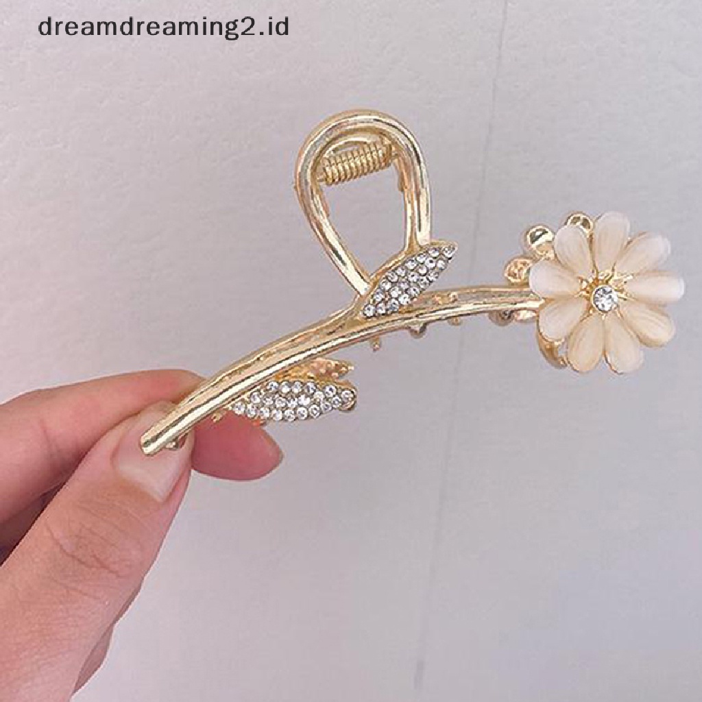 (dream) Wanita Bunga Berongga Geometris Rambut Claw Headband Hairpin Aksesoris Rambut//