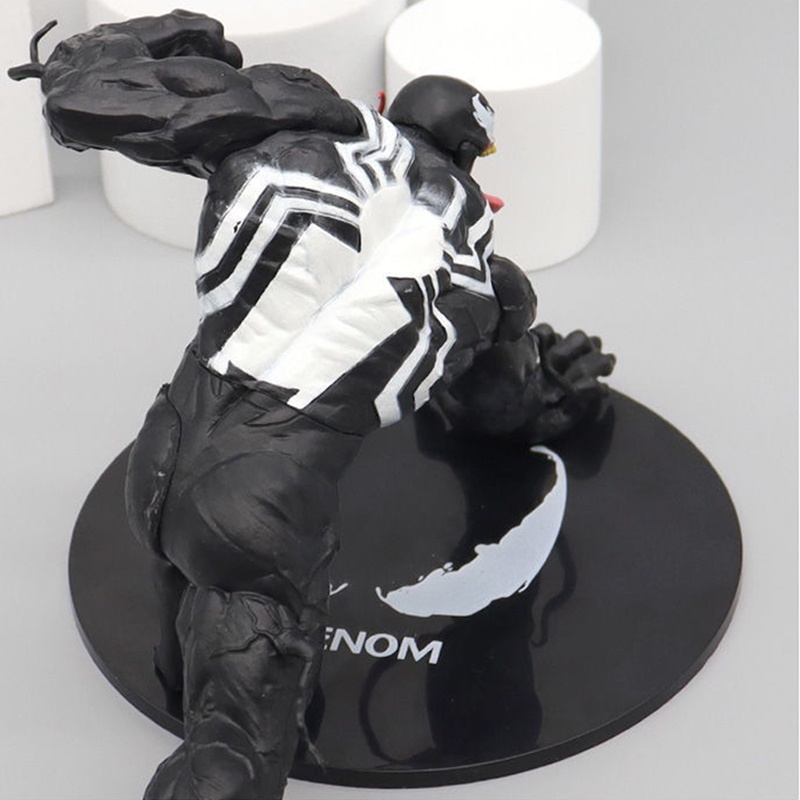 Movie Marvel The Avengers Venom Action Figure Spider Man Venom Figurine Boneka Dengan Dasar Mainan Anak Laki-Laki Dekorasi