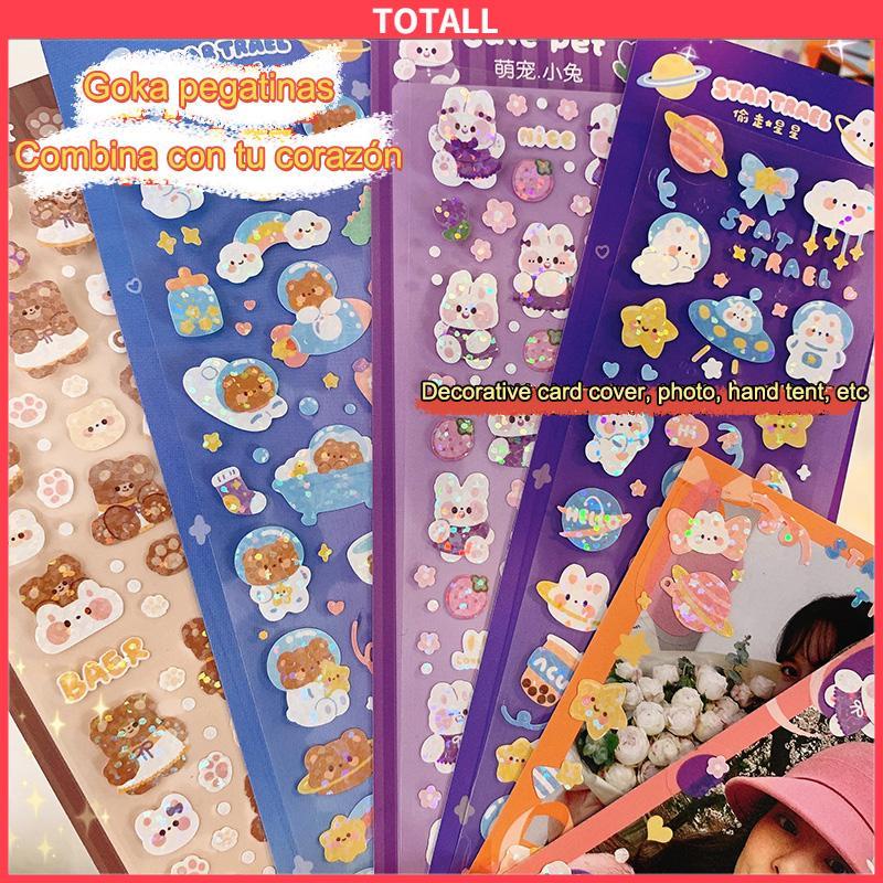 COD Stiker Laser Kartun Pola Kecil Tahan Air Untuk DIY Bahan Scrapbook-Totall