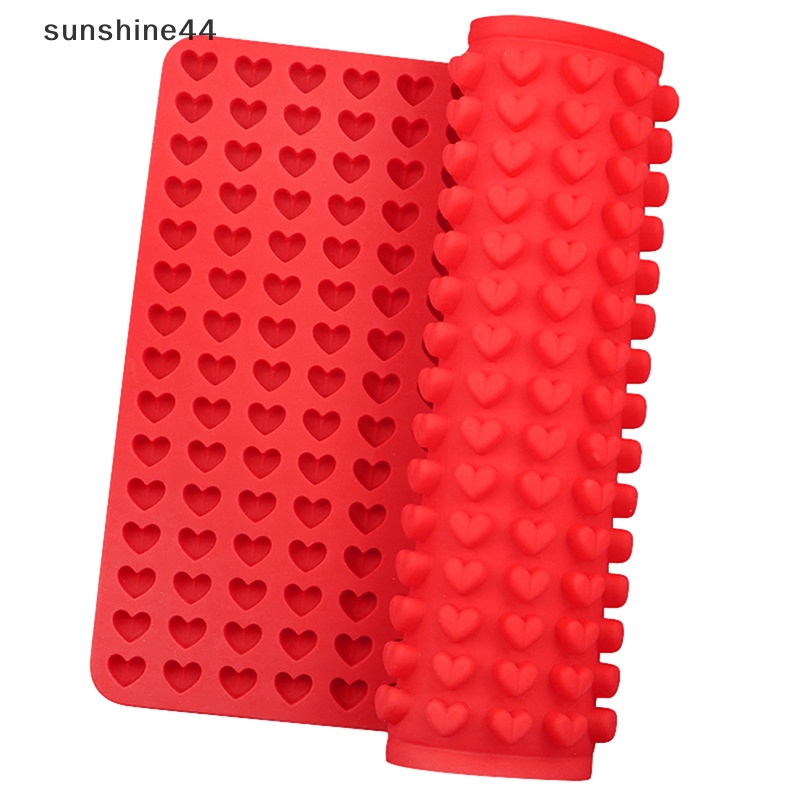 Sunshine 1Pc 255 Cavity Mini Berbentuk Hati Cetakan Silikon DIY Ice Cube Tray Alat Kue ID