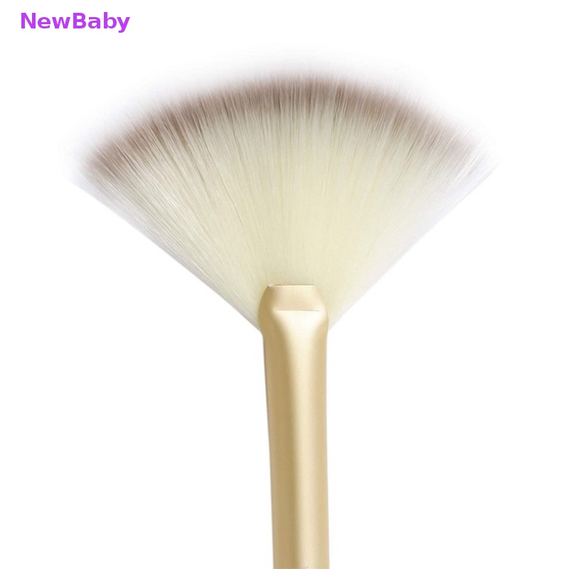 Newbaby 3Pcs Fan Brushes Sikat Wajah Brush Makeup Lembut Aplikator Kosmetik ID