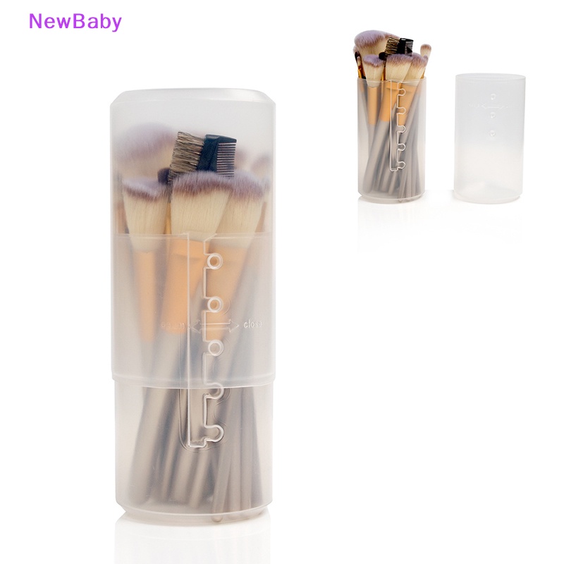 Newbaby Tempat Kuas Makeup Plastik Travel Kosmetik Kosong Case Adjustable Kotak Penyimpanan ID