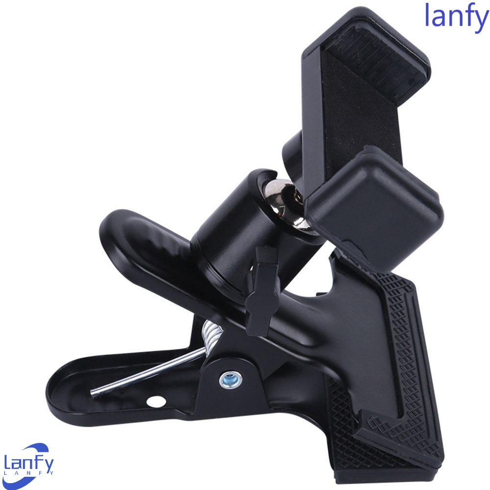 Lanfy Klip Kepala Gitar Alat Musik Multi-Fungsi Desktop Music Holder Siaran Langsung Aksesoris Gitar Bagian Gitar Tripod Klip Head