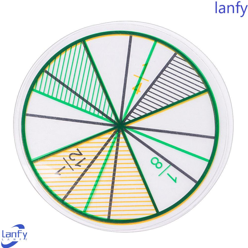 Lanfy Instrumen Pecahan Bernomor ABS Montessori Bentuk Bulat Alat Belajar Sumber Daya Mengajar Skor Tanya Peraga