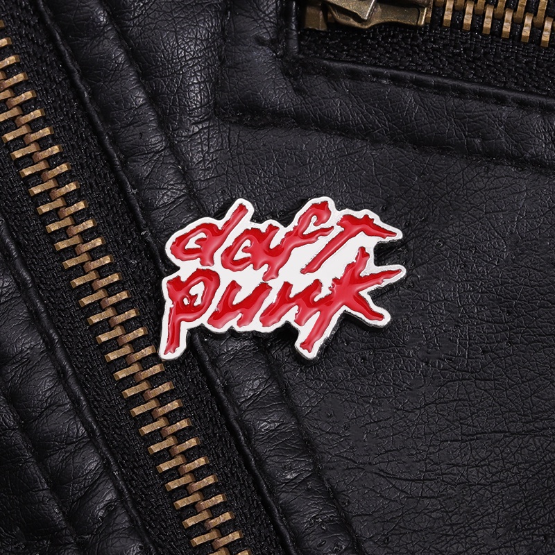 Bros Punk Serut Daft Punk Rock Heavy Metal Band Pin Alloy Enamel Enamel Lencana Logam