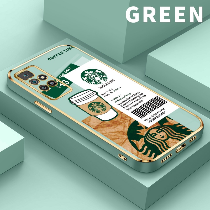 Case Casing Hp For Xiaomi For Redmi 10 10C 11 Prime Note 11 4G Prime 5G 11E Softcase Mode Starbucks 