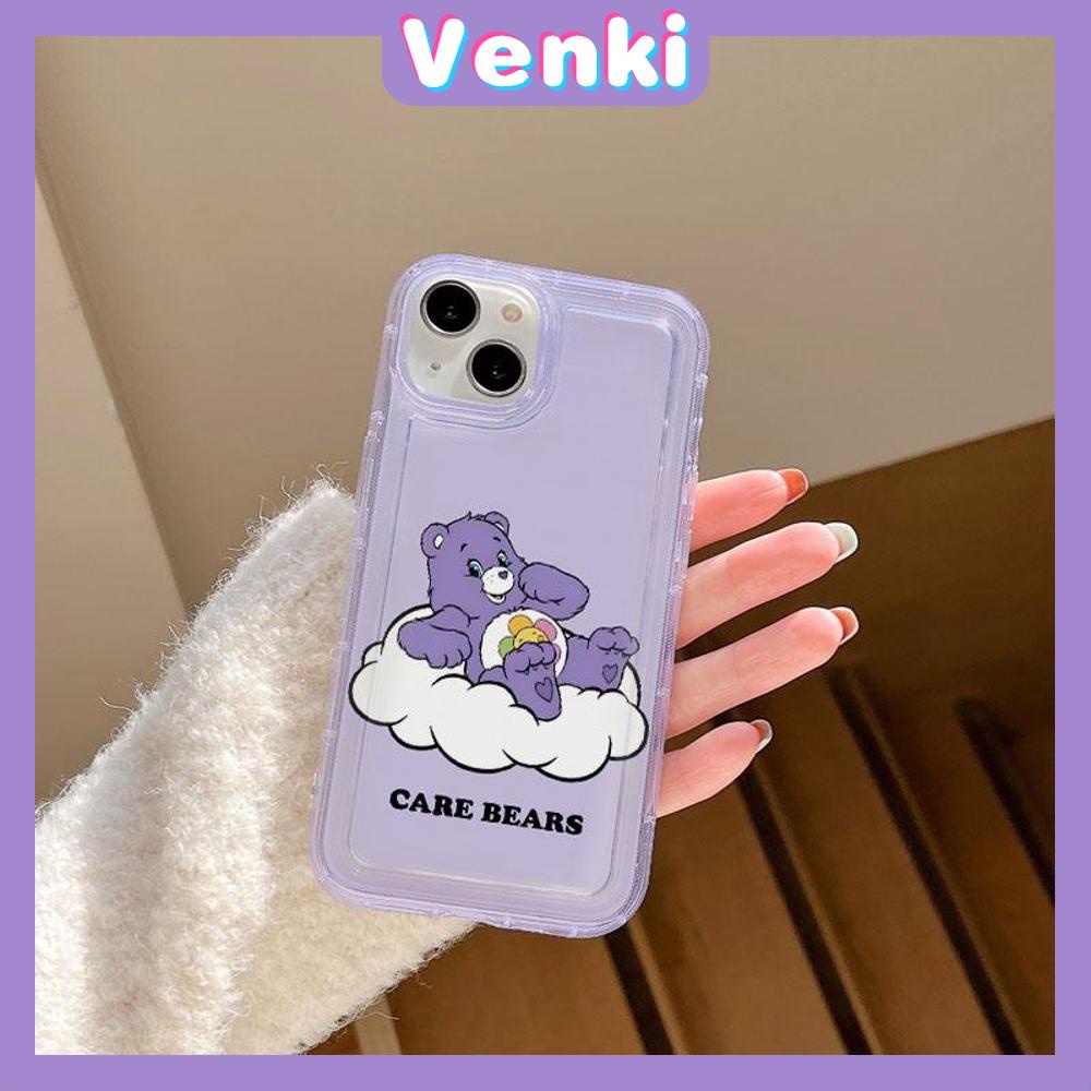 VENKI - For iPhone 11 iPhone Case Clear Case TPU Soft Case Airbag Shockproof Cute Cute Cartoon Bear Compatible with iPhone 14 13 Pro Max iPhone 12 Pro Max 11 7Plus 6Plus XR xs max