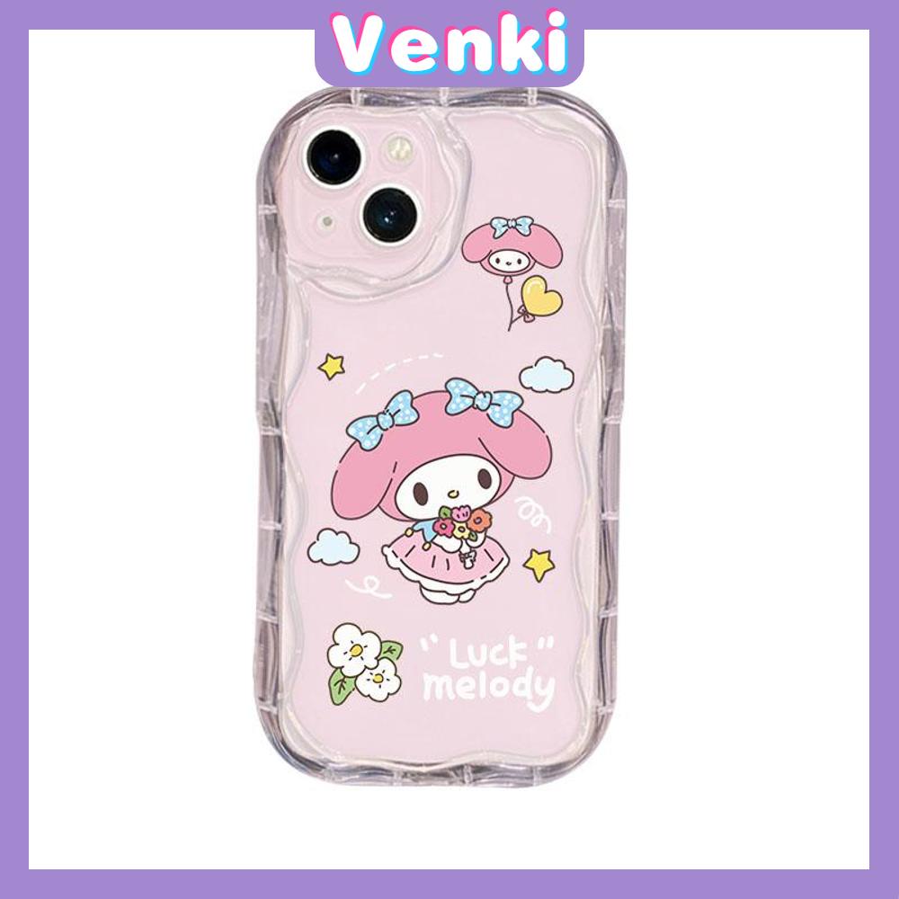 VENKI - For iPhone 11 iPhone Case 3D Curved Edge Wave Clear Case TPU Airbag Shockproof Camera Cover Cute Cartoon Compatible with iPhone 14 13 Pro max 12 Pro Max xr xs max 7 Plus 8