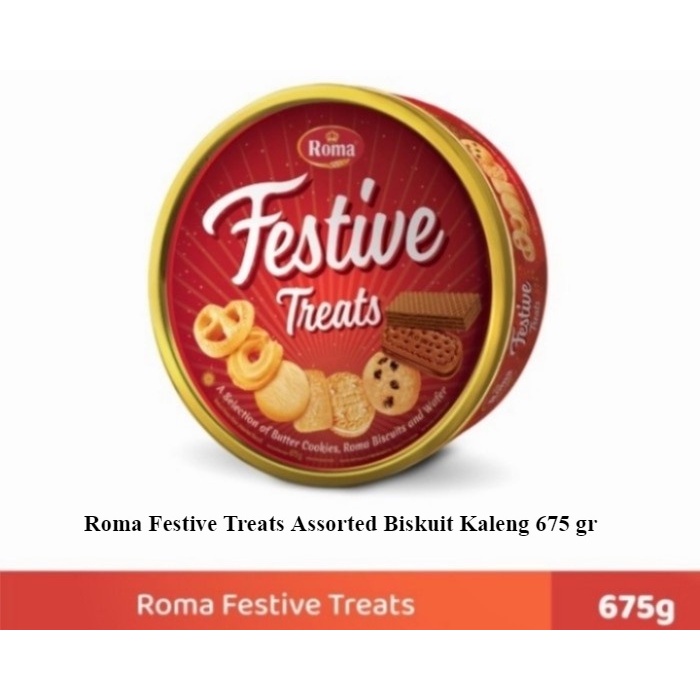 

Roma Festive Treats Assorted Biskuit Kaleng 675 gr ORIGINAL