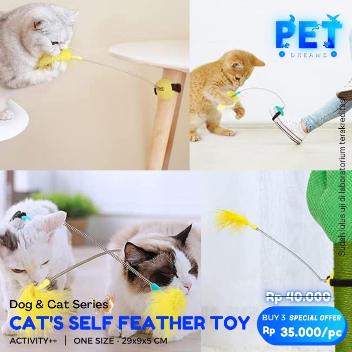 MAINAN KUCING TONGKAT MULTIFUNGSI - CAT'S SELF EXALTATION STICK TOY