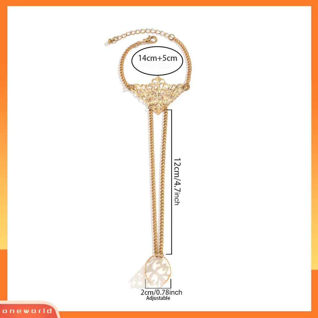 [EONE] Wanita Gelang Berongga Keluar Pembukaan Ujung Kepribadian Adjustable Pengerjaan Halus Dekorasi Tidak Luntur Fashion Sederhana Pergelangan Tangan Rantai Cincin Wanita Aksesori