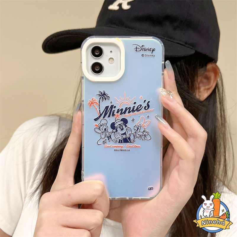 IPHONE Casing Kompatibel Untuk Iphone14 13 12 11 Pro Max X Xr Xs Max8 7 6 Plus SE 2020 Mewah Laser Fashion Shockproof Phone Case Akrilik Silikon Soft Case Lensa Full Melindungi Penutup Belakang