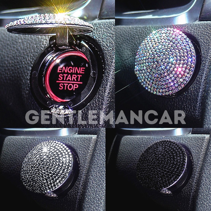 Cover Crystal Ring Push Start Stop Engine Button Penutup Tombol Mobil