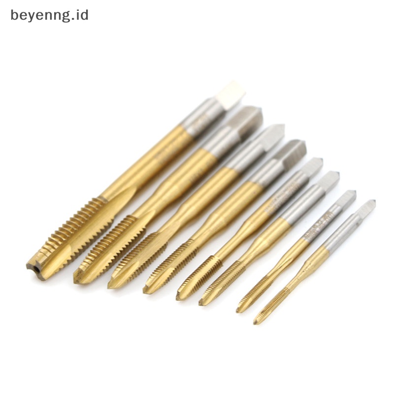 Beyen M2/M2.5/M3/M3.5/M4/M5/M6/M8 HSS Metric Straight Suling Ulir Screw Tap Plug Tap ID