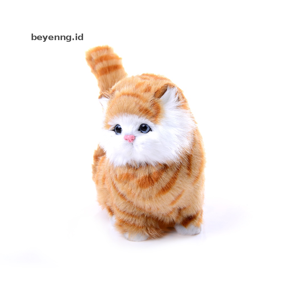 Beyen Simulasi Boneka plush cats Mainan Boneka Kucing Elektrik Suara Lembut Untuk kid ID