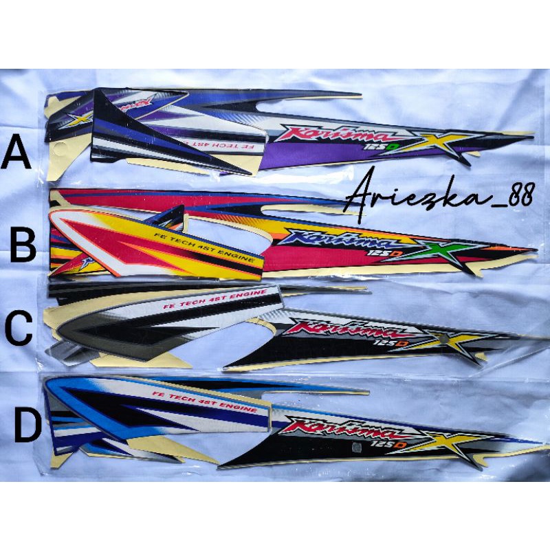 Striping Karisma 2005  karisma X 125D | stiker bodi motor karisma 125d