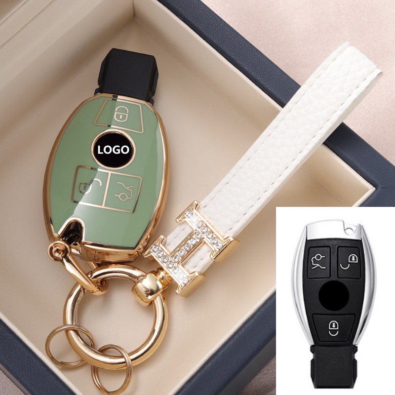 Benz Case Kunci Mobil Untuk Mercedes Benz CLA GLA GLK AMG GLC C C200 B200 S C E Class W213 Key Case Cover Aksesoris Styling Mobil