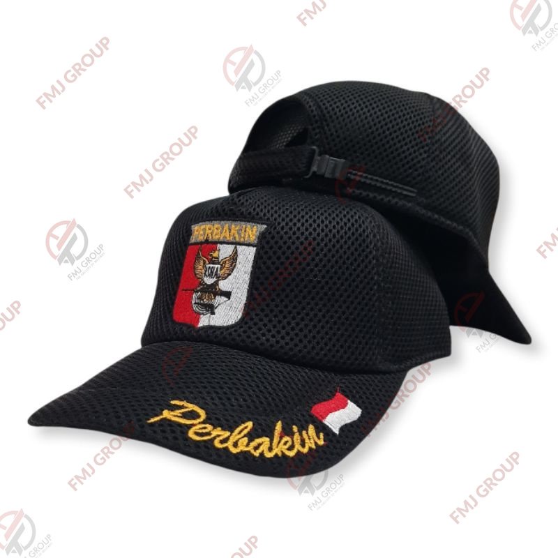 Topi PERBAKIN Indonesia / Topi Tactical Doublemesh Bordir Logo PERBAKIN / Topi Baseball Logo PERBAKIN