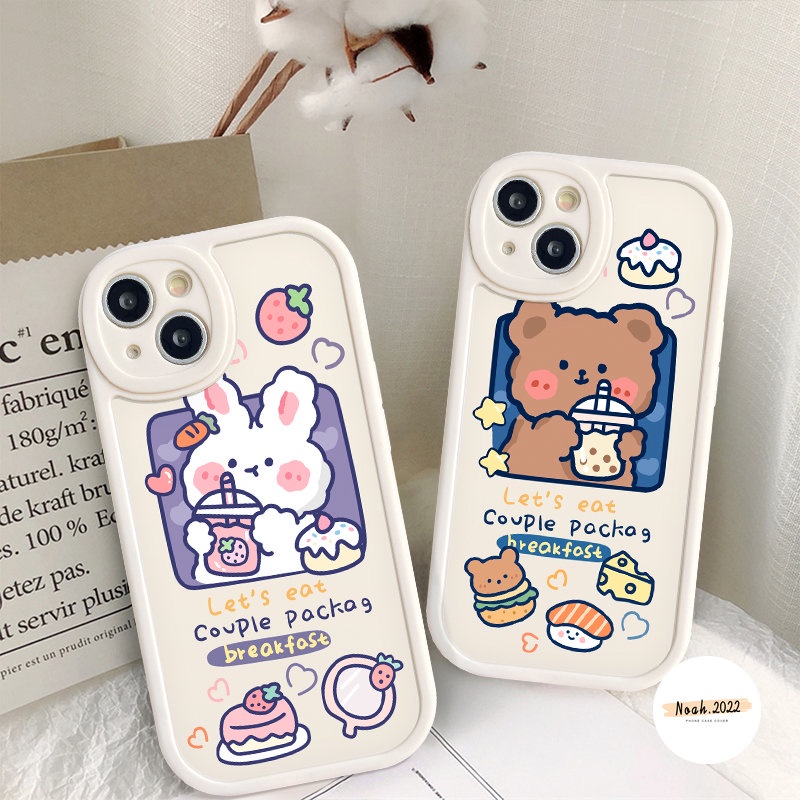 Casing Kue Teh Susu Kelinci Beruang Lucu Untuk Samsung A04 A12 A23 A14 A04s A13 A03s A02s A03 A51 A34 A54 A32 A50s A20s A30s A72 A10s A53 A52s A21s A33 A20 A22 A71 A1 A31 A73 A50 A52