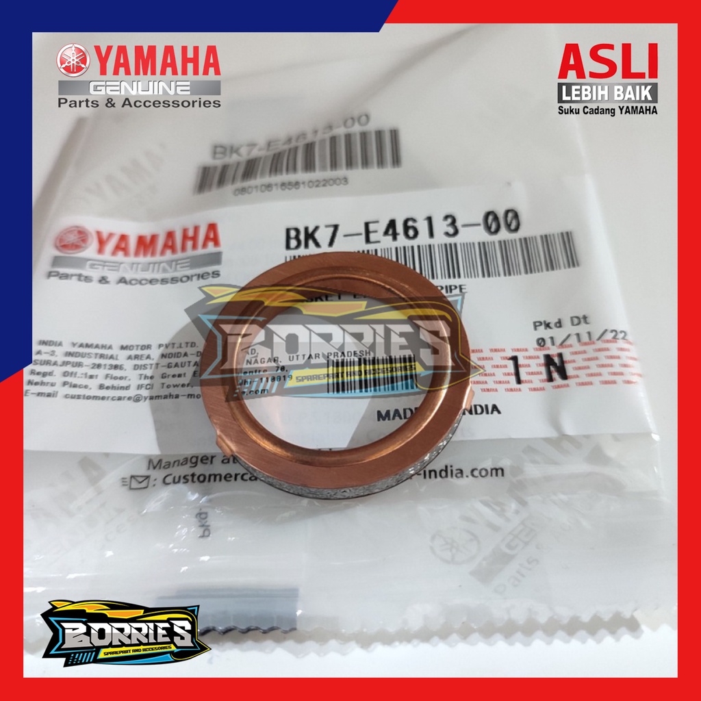 packing paking fiber asbes knalpot nmax n max aerox 155 lama R15 dan new lexi original ygp BK7-E4613