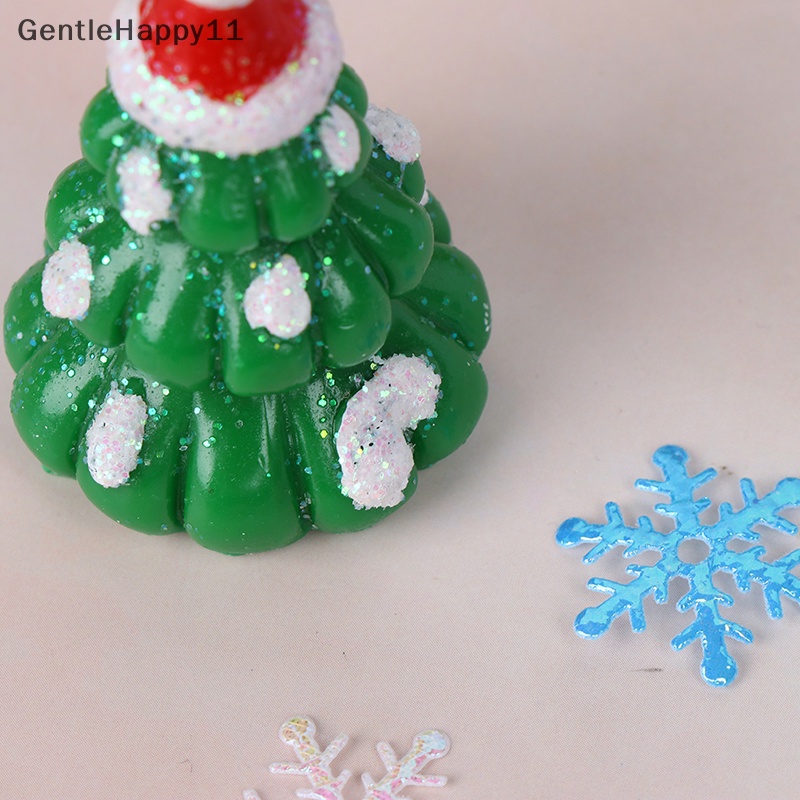 Gentlehappy Christmas Snowman Santa Claus Pohon Hadiah Patung Peri Taman Miniatur Kerajinan id